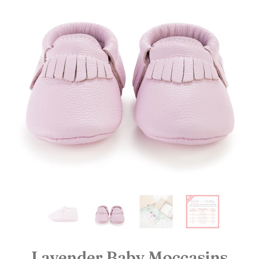 Bird Rock Baby Pink Moccasins for Kids